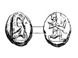 Daric, gold, introduced by Darius. Right: Darius, half-kneeling. See Ezra 2.69, 7.27, Neh.7.70-72, 1Chron.29.7 (which records the value at the time Chronicles was compiled)
